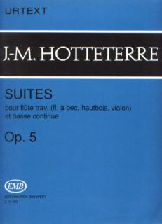 Hotteterre, Jacques-Martin: Suites pour flute trav. (flute a bec, hautbois, violon) e basse continue partitúra és szólamok