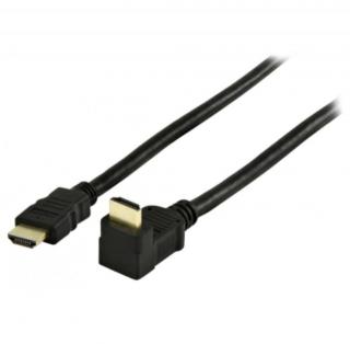 Kábel KPO3708A-1,5 HDMI - HDMI kábel 1.4 (90fokos pipa csatlakozóval) 1,5m