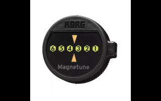 Korg MG-1 kompakt gitárhangoló 360°-ban forgatható mágnessel és LED kijelzővel
