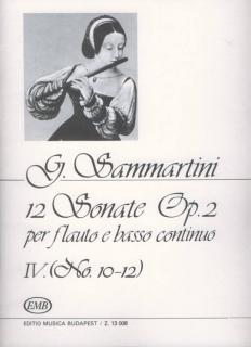 Máriássy István Sammartini, Giovanni Battista: 12 szonáta 4 Op. 2