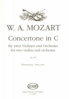 Mozart, Wolfgang Amadeus Concertone in C két hegedűre és zenekarra K.190