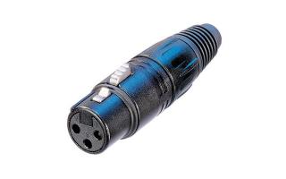 Neutrik NC3FX-B 3 pólusú XLR aljzat egyenes