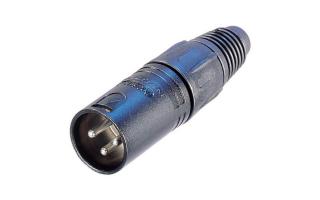 Neutrik NC3MX-B 3 pólusú XLR dugó egyenes