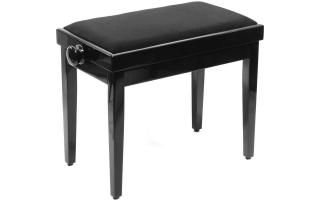 Pianonova SG 801 B állítható magasság 46-59 cm Fekete bársony- fényes fekete felületű zongorapad