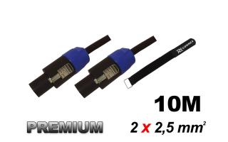 Power Dynamics PD Connex CX26 Prémium hangfalkábel 10m (Speakon – Speakon) (2×2,5mm2) + tépőzár