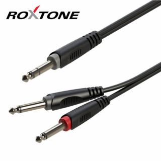 Roxtone RAYC100L1 6,3 Sztereó Jack – 2×6,3Monó Jack kábel, 1m