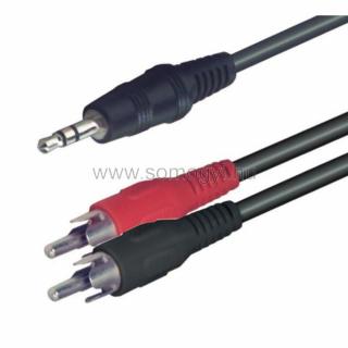 Sal A 49 Audió kábel, 3,5 mm sztereó dugó-2 RCA dugó 1,5 m