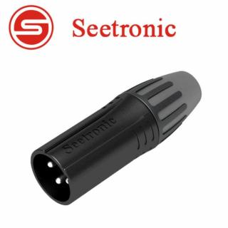 Seetronic SCSM3-B XLR lengő papa csatlakozó, 3 pólusú, (fekete)