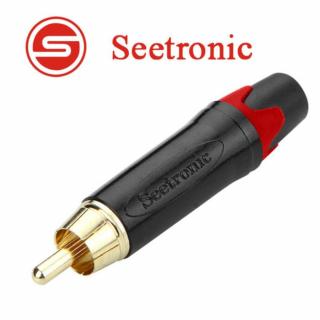 Seetronic ST380 RCA lengő dugó aranyozott, ( piros )