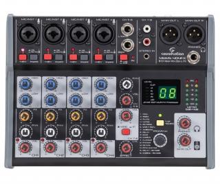 Soundsation MIOMIX 404FX - 8-Channel Professional Audio Mixer with 24-bit Digital Multi-Effect