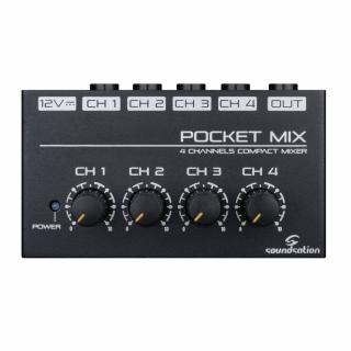 Soundsation POCKET-MIX-4 csatornás mini keverő