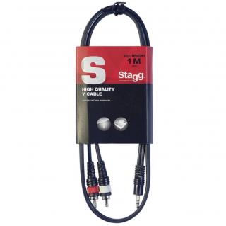 Stagg SYC1/MPS2CM E 3,5 jack 2xRCA Audio kábel 1m