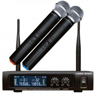 Voice-Kraft LS-970 UHF kézi mikrofon szett, 2 mikrofonnal