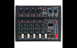 Voice Kraft VK06 Keverőpult 4 mono/1 sztereo csatorna, USB Audio interface, Bluetooth, 16 DSP effect