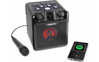Vonyx SBS50B-DRUM akkumulátoros, karaoke hordozható hangfal 50W + dobgép