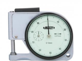Mechanikus vastagságmérő, rozsdamentes orsóval 0-10/0.01 mm - Insize