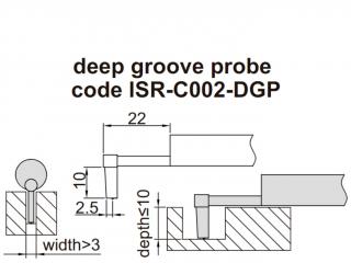 Mély horony szonda, ISR-C érdességmérőkhöz 0-10 mm - Insize