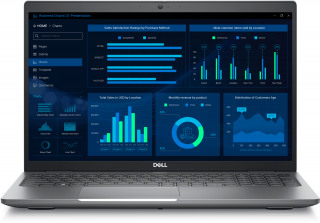 Dell Precision M3581 - 15,6" FullHD IPS, Core i7-13700H, 16GB, 512GB SSD, nVidia RTX A1000 6GB, Microsoft Windows 11 Professional - Titánszürke Munkaállomás 3 év garanciával