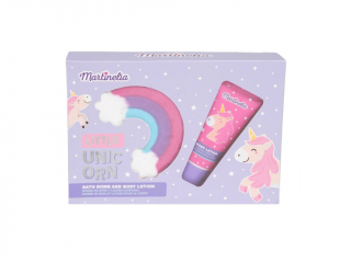 Martinelia - Little Unicorn Duo  Fürdő bomba 150 g + testápoló tej 60 ml