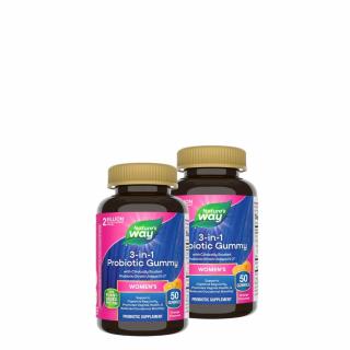 3 az 1-ben probiotikum nőknek, Nature's Way 3-in-1 Women's Probiotic Gummy, 2x50 gumicukor