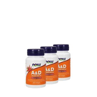 A &amp; D vitamin 10 000/400 IU, Now Vitamin A&amp;D, 3x100 kapszula
