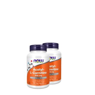 Acetil-l-karnitin 500 mg, Now Acetyl-L-Carnitine, 2x100 kapszula