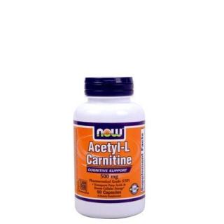 Acetil-l-karnitin 500 mg, Now Acetyl-L-Carnitine, 50 kapszula