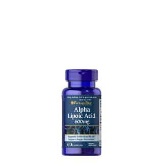 Alfa-liponsav ALA 600 mg, Puritan's Pride Alpha-Lipoic Acid, 60 kapszula