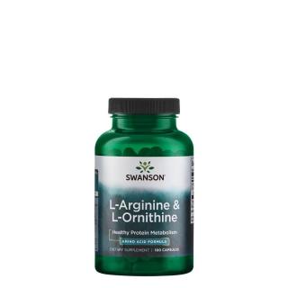 Arginin és ornitin, Swanson L-Arginine &amp; L-Ornithine, 100 kapszula