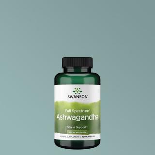 Ashwagandha kivonat 450 mg, Swanson Full Spectrum Ashwagandha Extract, 100 kapszula