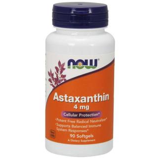 Asztaxantin 4 mg, Now Astaxanthin, 90 kapszula