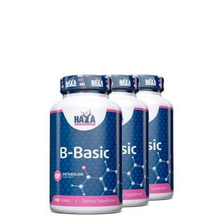 B-vitamin komplex, Haya Labs B-Basic, 3x100 tabletta