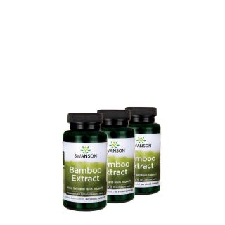Bambusz kivonat 300 mg, Swanson Bamboo Extract, 3x60 kapszula