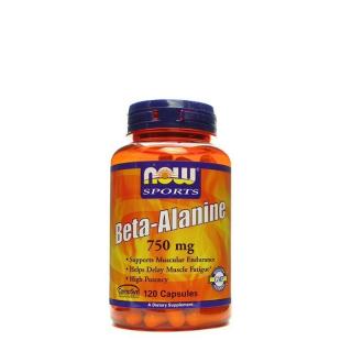 Béta-alanin 750 mg, Now Beta Alanine, 120 kapszula
