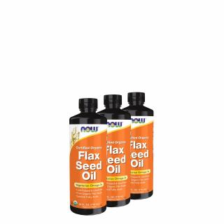 Bio lenmagolaj, Now Organic Flax Seed Oil, 3x710 ml