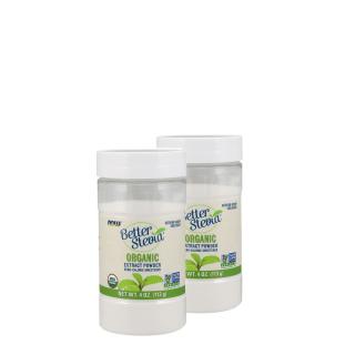 Bio stevia édesítőszer, Now Organic Better Stevia Powder, 2x113 g