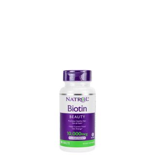 Biotin 10 000 mcg, Natrol Biotin for Healthy Hair &amp; Strong Nails, 100 tabletta