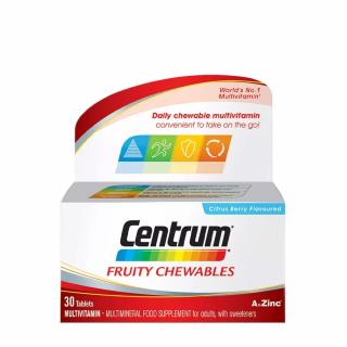 Centrum Fruity Chewables - Gyümölcs ízű multivitamin rágótabletta - 30 rágótabletta