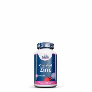 Cink-kelát 30 mg, Haya Labs  Chelated Zinc, 2x100 tabletta