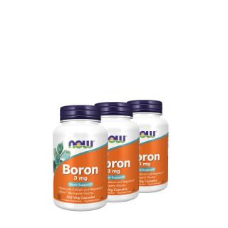 Csontstruktúra támogató bór 3 mg, Now Boron (Bororganic Glycine), 3x250 kapszula