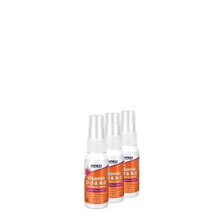 D3 és K2 liposzómás spray, Now Vitamin D-3 &amp; K-2 Liposomal Spray, 3x59 ml