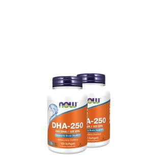 DHA és EPA omega-3 zsírsavak, Now DHA 250, 2x120 gélkapszula