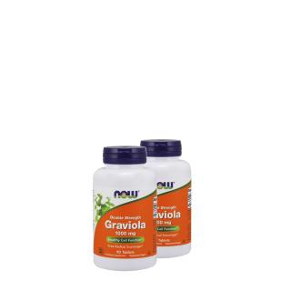 Dupla dózisú graviola 1000 mg, Now Double Strength Graviola, 2x90 tabletta