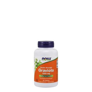 Dupla dózisú graviola 1000 mg, Now Double Strength Graviola, 90 tabletta