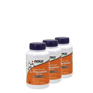 Dupla erősségű teanin 200 mg, Now Double Strength L-Theanine, 3x120 kapszula