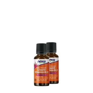 Extra dózisú folyékony D-vitamin, Now Extra Strength Liquid Vitamin D-3, 2x30 ml