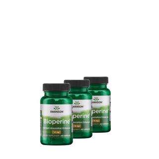 Felszívódás fokozó Bioperin 10 mg, Swanson Bioperine, 3x60 kapszula