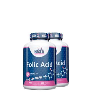 Folsav 800 mg, Haya Labs Folic Acid Prenatal Support, 2x250 tabletta