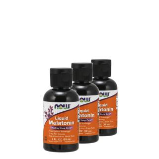 Folyékony melatonin 3 mg, Now Liquid Melatonin, 3x60 ml