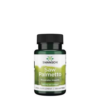 Fűrészpálma standardizált kivonat 160 mg, Swanson Saw Palmetto Extract Palmetto Pure, 120 kapszul...